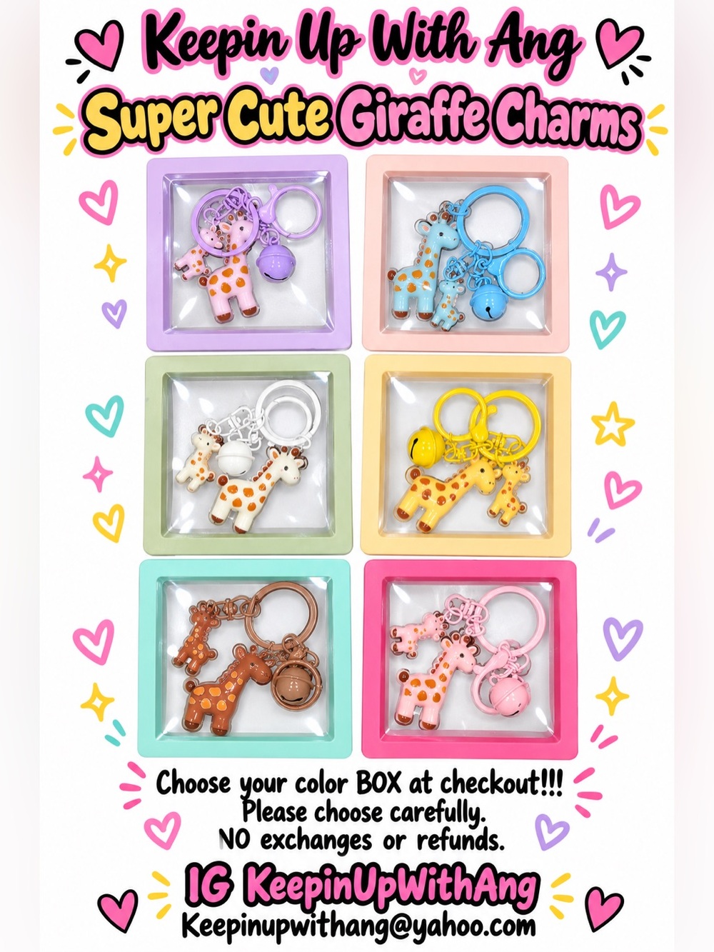 Giraffe Key Charms perfect to accent ANYTHING